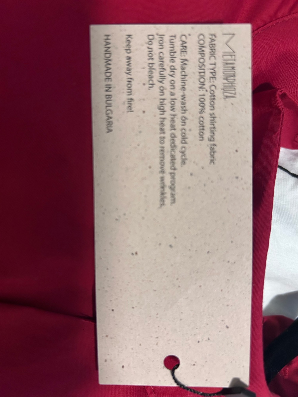 Asymmetrical Draped Dress in Deep Red - handmade by Metamorphoza - Picture 9 of 9